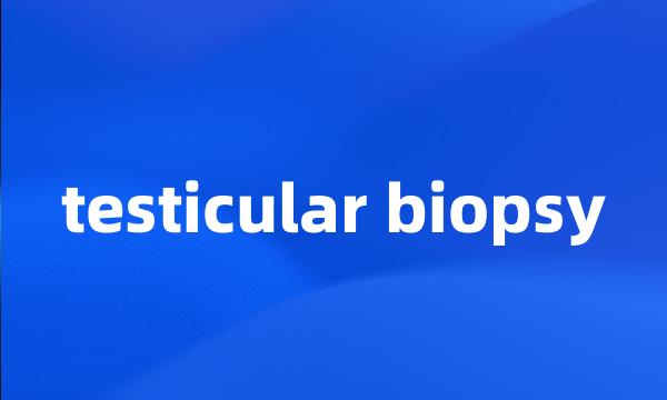 testicular biopsy