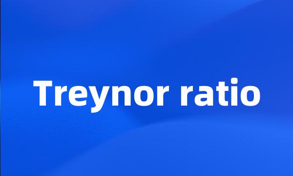 Treynor ratio