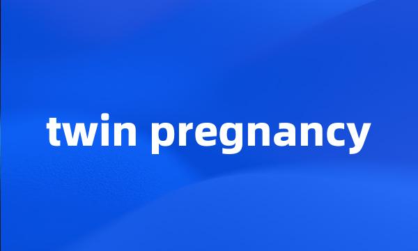 twin pregnancy