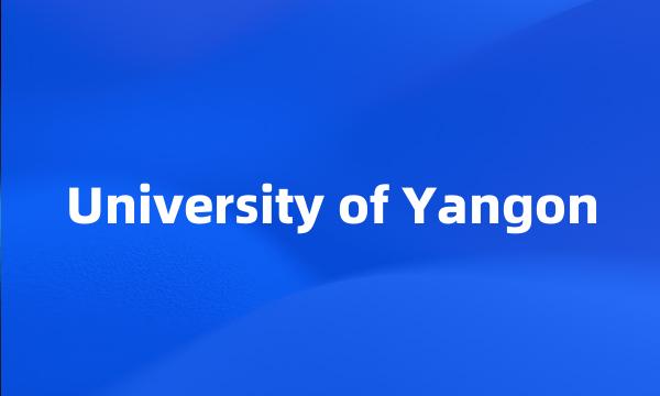 University of Yangon