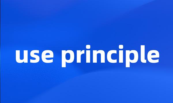 use principle