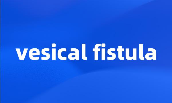 vesical fistula