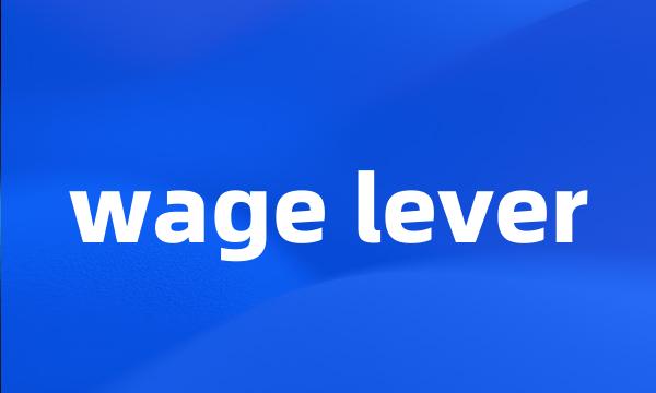 wage lever