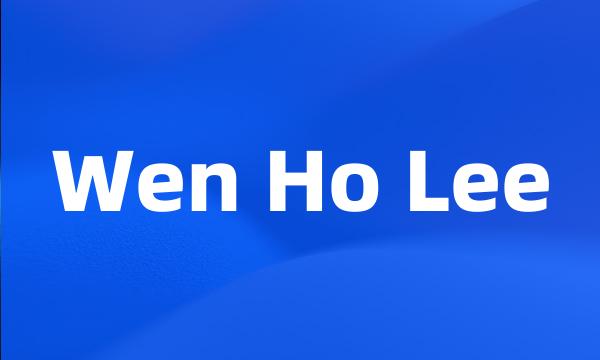 Wen Ho Lee