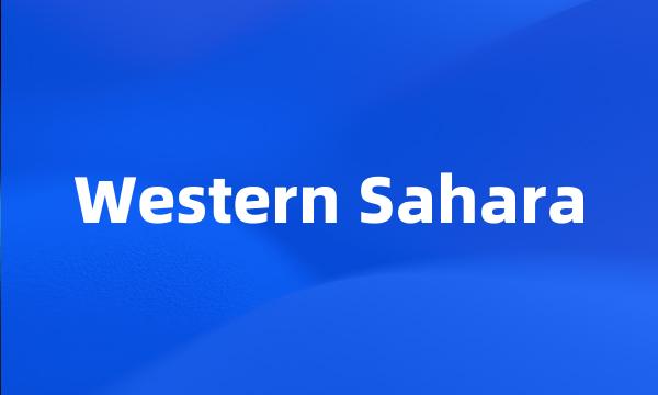 Western Sahara