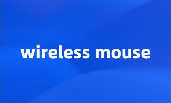 wireless mouse