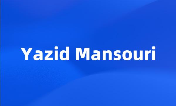 Yazid Mansouri