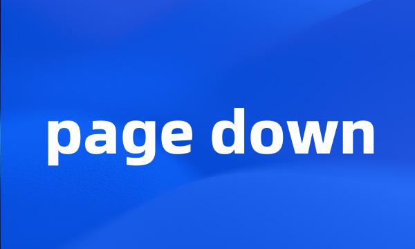 page down