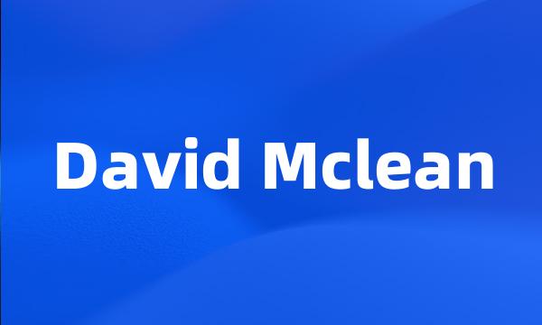 David Mclean