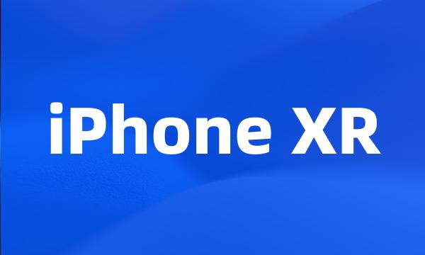 iPhone XR