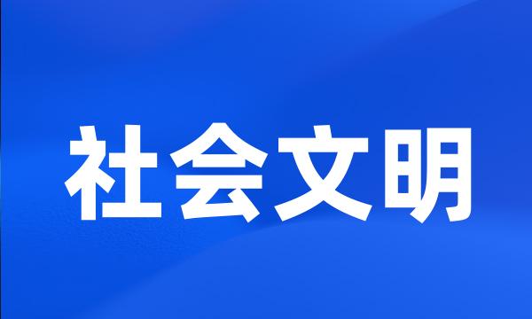 社会文明