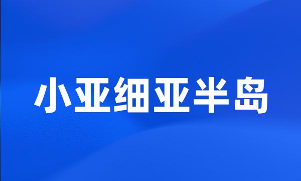 小亚细亚半岛