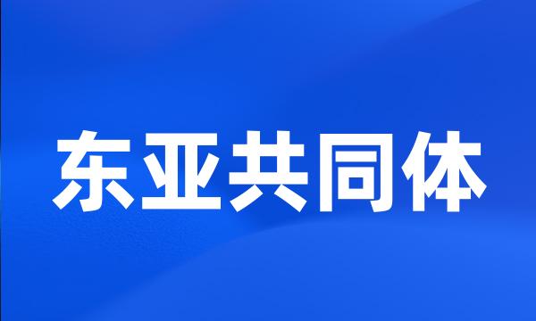 东亚共同体