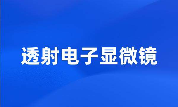 透射电子显微镜