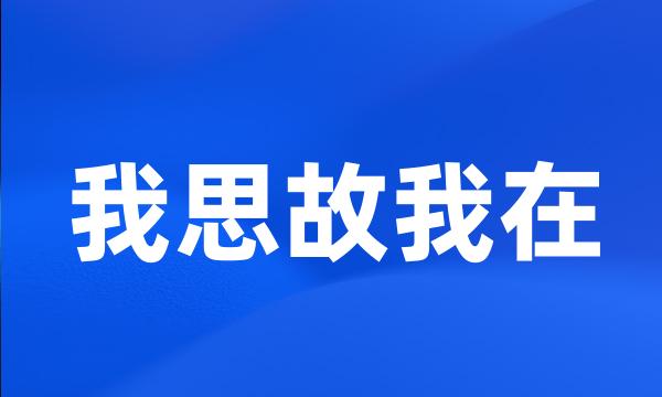 我思故我在