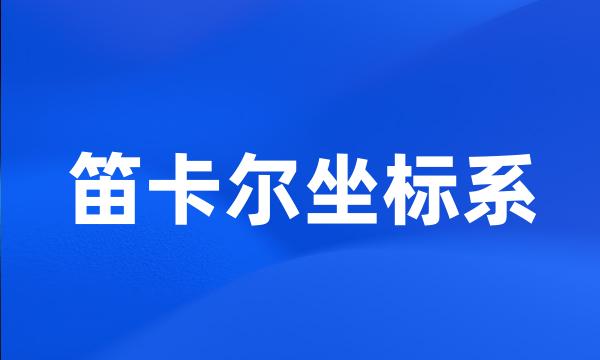 笛卡尔坐标系