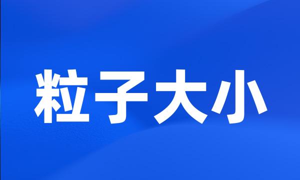 粒子大小