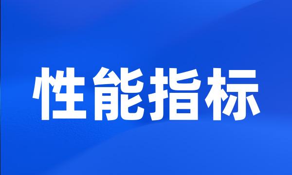 性能指标