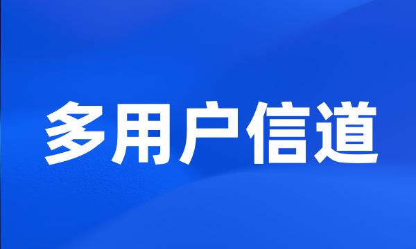 多用户信道