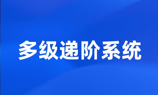 多级递阶系统