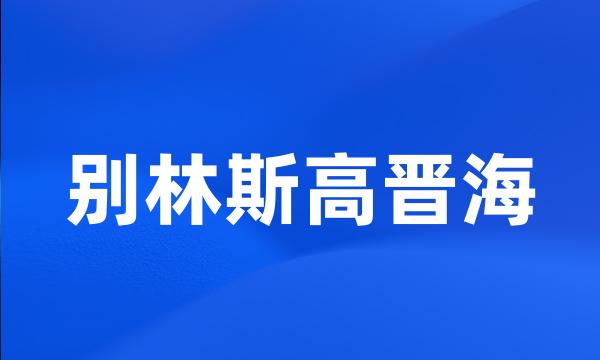 别林斯高晋海