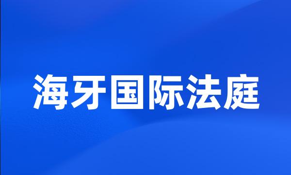 海牙国际法庭