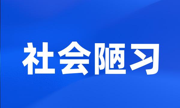 社会陋习