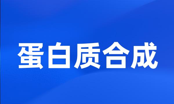 蛋白质合成