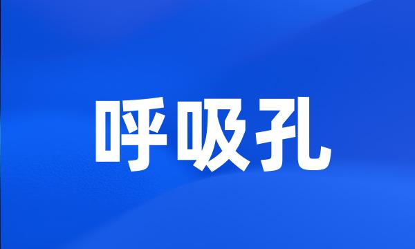 呼吸孔