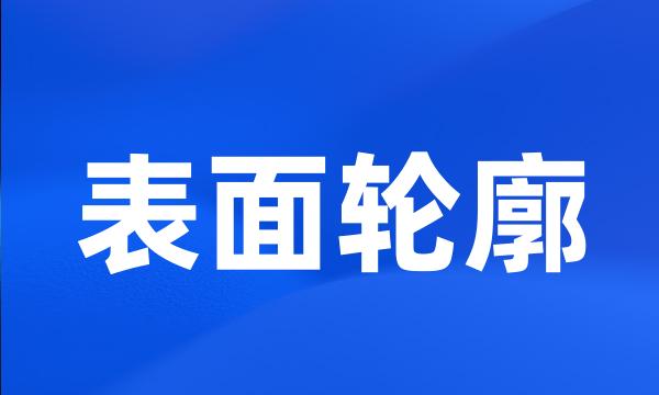 表面轮廓