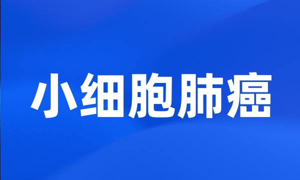 小细胞肺癌