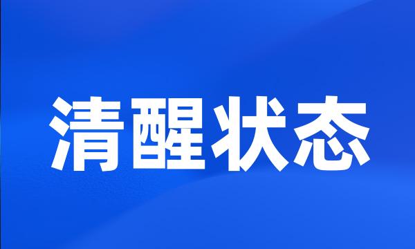 清醒状态