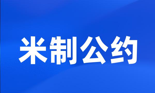 米制公约