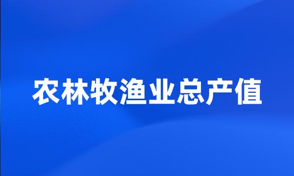 农林牧渔业总产值