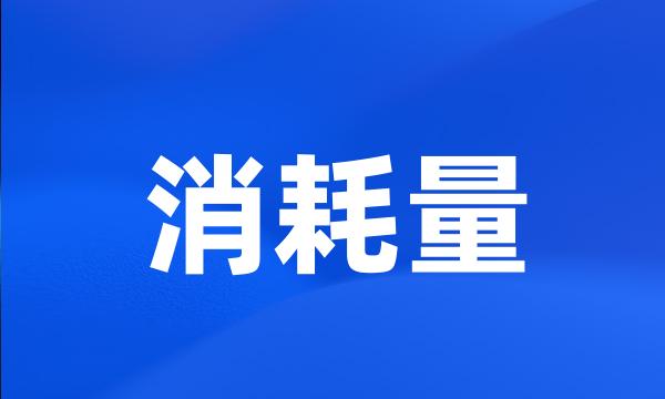 消耗量