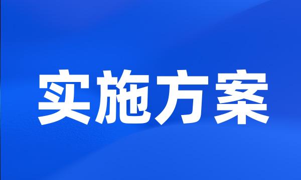 实施方案