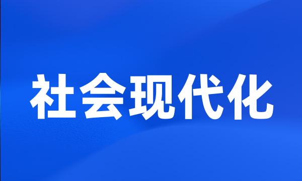 社会现代化