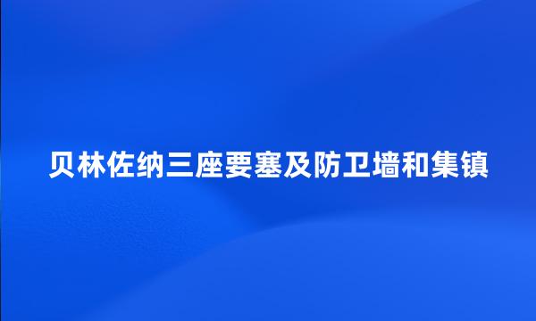 贝林佐纳三座要塞及防卫墙和集镇