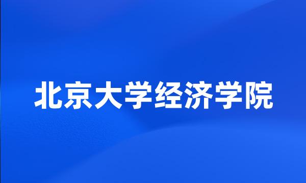 北京大学经济学院