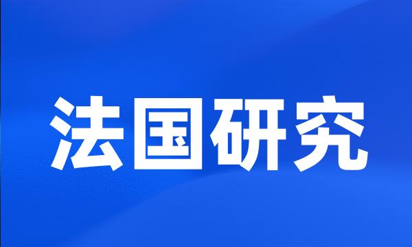 法国研究