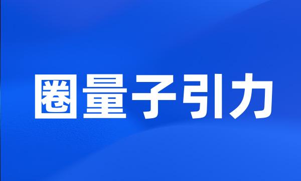 圈量子引力