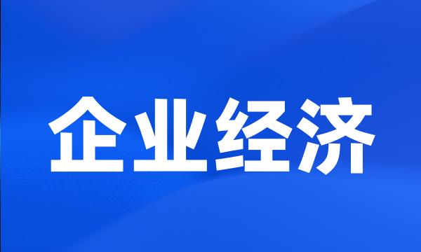 企业经济