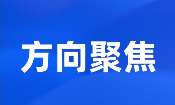 方向聚焦