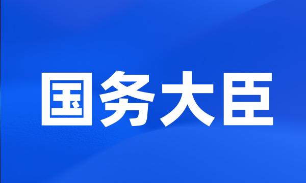 国务大臣