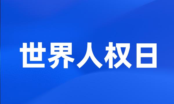 世界人权日