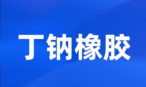 丁钠橡胶