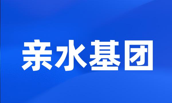 亲水基团