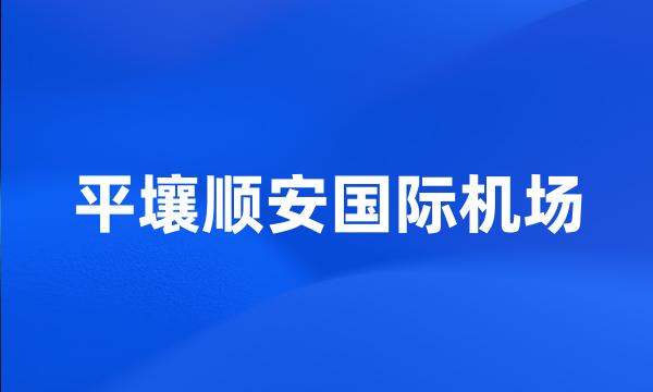 平壤顺安国际机场