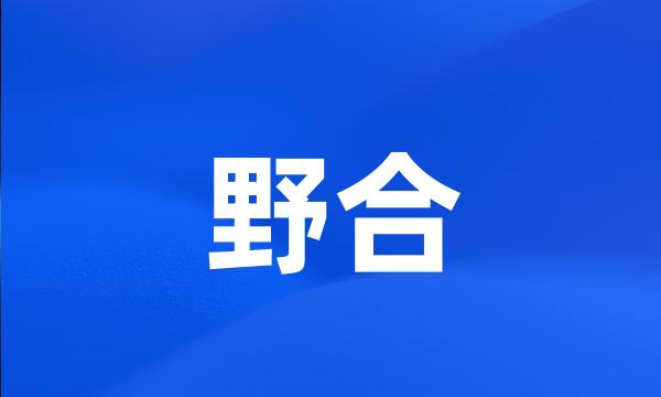 野合