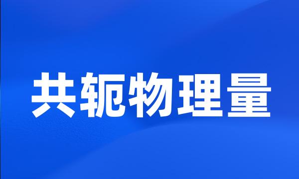 共轭物理量